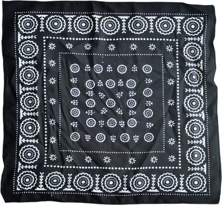 Boerenbontzakdoek 48x48 cm Zwart - 10 Stuks