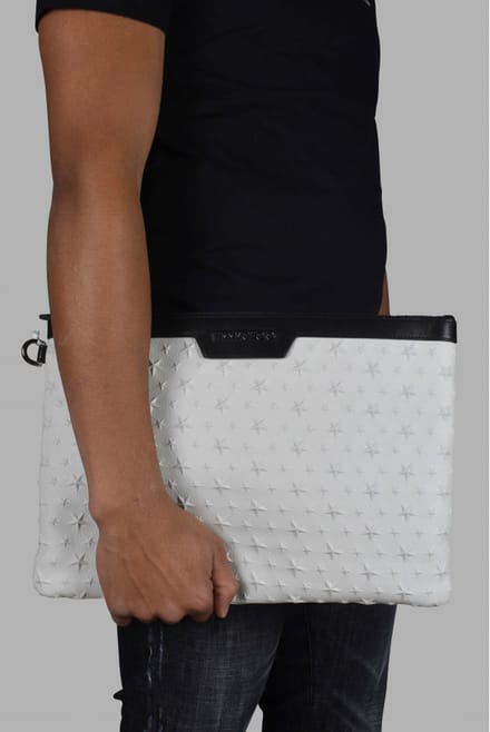 Jimmy Choo Derek clutch Wit