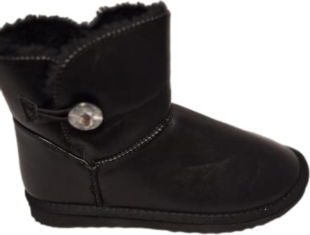 PRETTY- WINTERBOOTS-GEVOERD-LEDERLOOK-SHINYSTONE SLUITING-41