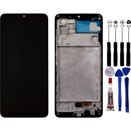 Scherm voor Samsung A32 4G SM-A325F OLED + Zwarte voetafdruk + Gereedschap