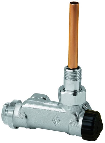 IMI Hydronic Engineering HEIMEIER Ventiel E-Z Tweepijps Hoekvorm, DN 15, met dompelbuis, 3879-02.000