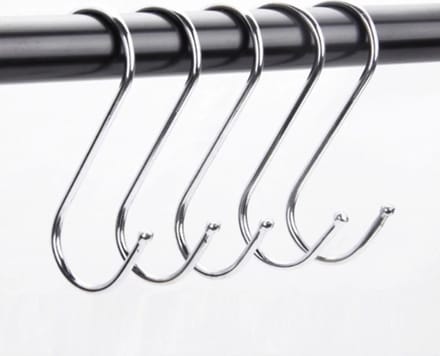 10x RVS haken universeel S-shape in roestvaststaal / 7cm hoog / HaverCo