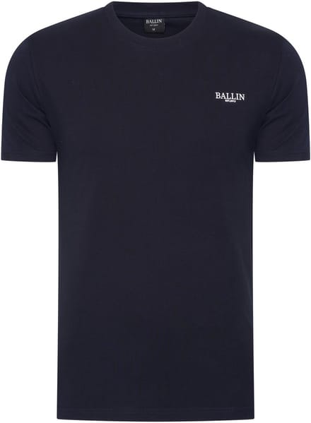 Heren Tee SS met Ballin Est. 2013 Flower Backprint Shirt Print - Blauw - Maat S