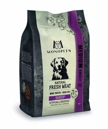 Monopets Fresh Meat Adult Medium Sheep 12 kg - Hondenvoeding