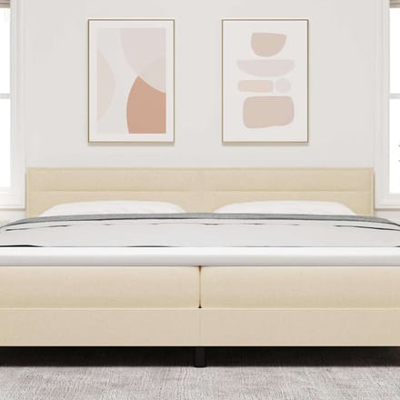 vidaXL Hoofdbord Crème 200 cm Stof