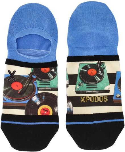 XPOOOS - Records Heren Footies - 1-Pack - Maat 43/46