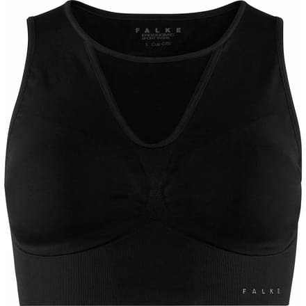 FALKE Maximum Support CUP C/D voor hoge activiteit functioneel sportbeha dames zwart - maat XS