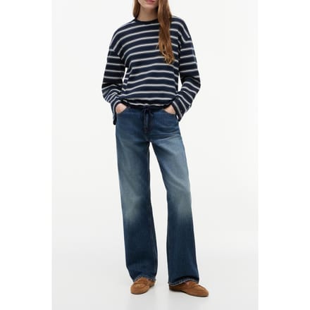 Tommy Hilfiger Stripe Drawstring Hem Long Sleeve T-shirt Multi Dark Night N Größe: M | Longsleeves Outlet | Damen | Schwarz