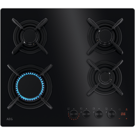 AEG 8000 Flamelight - gaskookplaat, 60 cm HKB64453NB