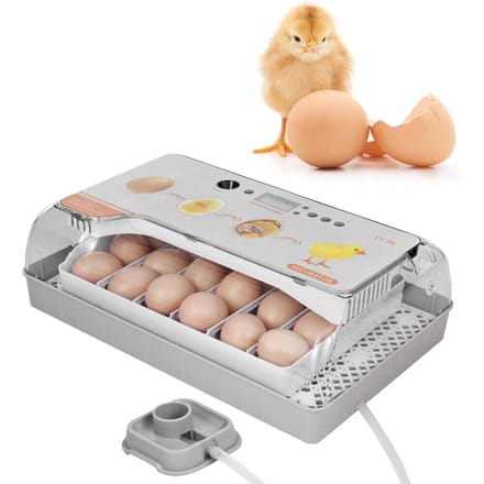 Digitale eierincubator, pluimvee-uitbroedmachine voor 20 eieren, met automatische eierdraaitemperatuurregeling LED-licht UK Plug
