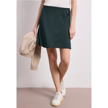 Knielange rok in wikkel-look