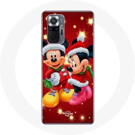 Coque pour Xiaomi Redmi Note 10 Pro Mickey Mouse et Minnie Mouse le jour de Noël