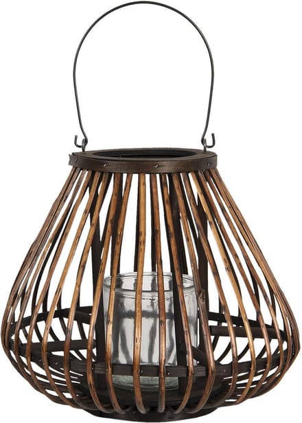Clayre & Eef Windlicht Ø 36x30 cm Bruin Hout