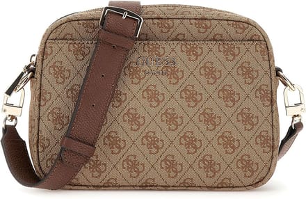 GUESS Schoudertas Vikky II Camera Crossbody Latte Logo / Brown Lichtbruin