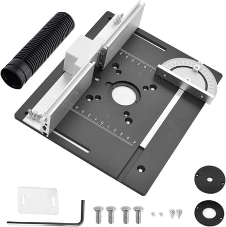 Set van 3 Freesplaathouders voor Freestafel - Aluminium Legering met Verstekmeter