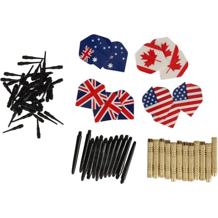 Soft Tip Darts Set met 50 Dartpunten 12 Flights Schachten Barrels Gemakkelijk te Vervangen Darts Plastic Punt red