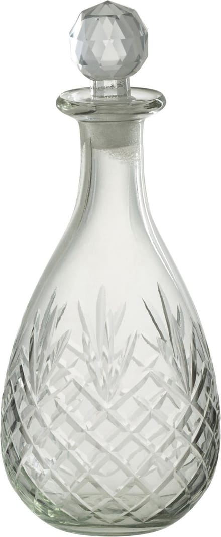 J-Line decoratie Fles Faune - glas - transparant - small