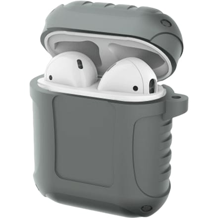 Comfycase Shockproof AirPods 1/2 Hoesje met Riemhaak Grijs