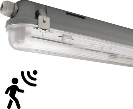 Ledvion - LED TL Armatuur - 60CM - RVS Clips - IP65 - LED TL Armatuur & Bewegingssensor