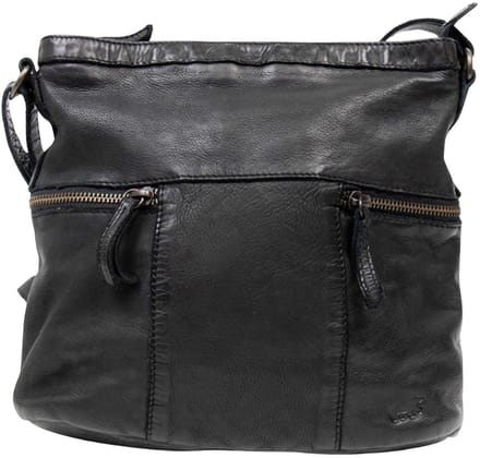 Bear Design Medium Crossbodytas / Schoudertas Dames - Leer - Chessie - Zwart