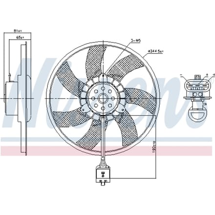 Koelventilatorwiel, motorkoeling NISSENS 850061