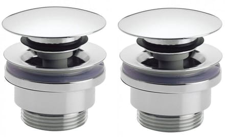 FugaFlow Efficiente Anta klikwaste afvoerplug 5/4" chroom set van 2 -