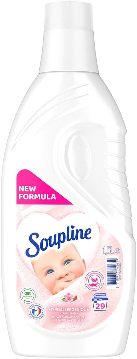 Soupline Hypoallergénique – Nieuwe Formule – 1,5L – 29 Wasbeurten