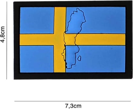 Embleem 3D PVC Zweden met Contour