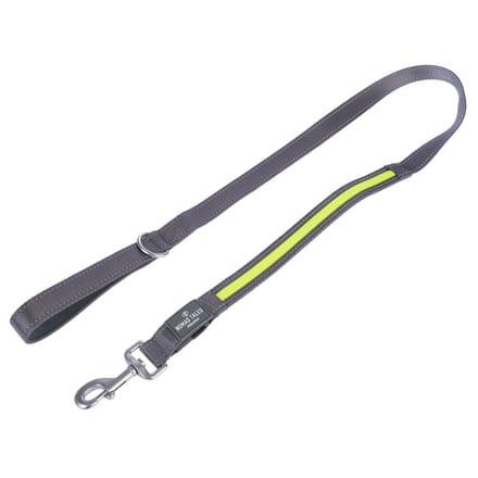 Nomad Tales Spirit USB LED riem neon geel & grijs 120 cm lang Hond