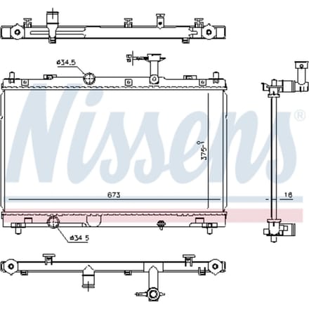Radiator, motorkoeling NISSENS 606736