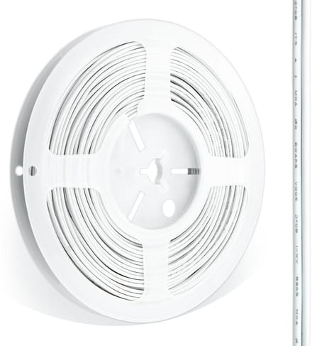 2-aderige kabel - Parallelle kabel - Apparaten aansluiten - Flexibele PVC-isolatie - 30 meter - Wit