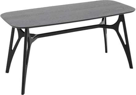 Goossens Trani Eettafel - Hout - 160 x 75 x 90 cm - Rechthoek - zwart