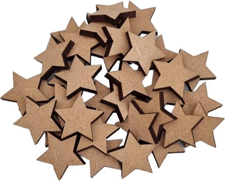 MDF sterretjes, creatief, knutselen, deco, 100 stuks