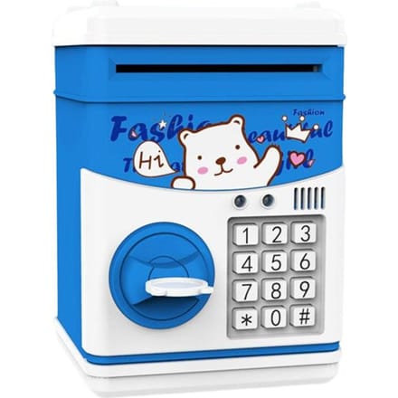 Spaarpot met stem Multifunctioneel Cartoon Munt Spaarpot Onbreekbaar Kinderen Plastic Slimme Spardozen Studenten Speelgoed blue