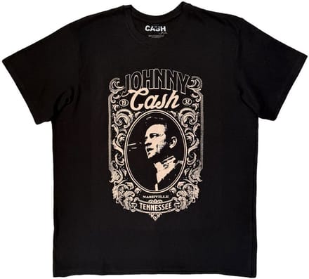 Johnny Cash - Nashville Heren Tshirt - L - Zwart