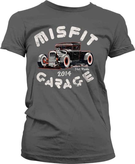 Misfit Garage Dames Tshirt -S- Power Pick Grijs