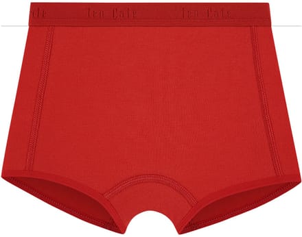 Ten Cate Basics organic cotton stretch shorts red 2 pack voor Meisjes | Maat 98/104