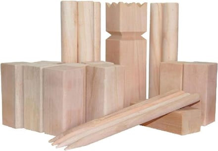 Vikingspel Kubb - Buiten spel - Outdoor vermaak - Berkenhout constructie - 1x1x1 cm - Natuurlijk