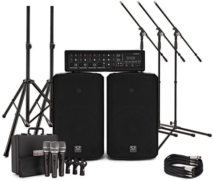 SubZero SZPA-410 175W 10 PA-systeem met Microfoons en Statieven