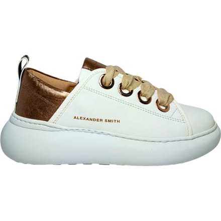 Damesschoenen Alexander Smith Sneakers Queen Woman, White Bronze