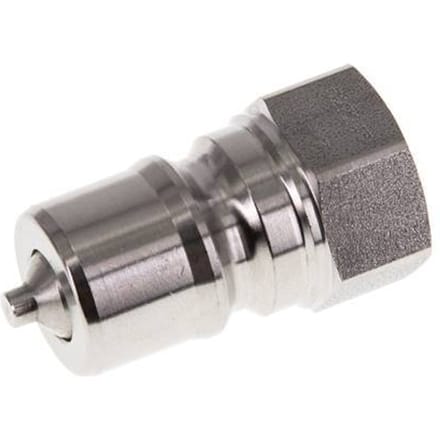 RVS DN 10 Hydraulische Koppeling Insteeknippel G 3/8 inch Binnendraad ISO 7241-1 B D 19.1mm
