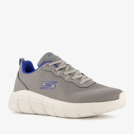 Skechers BOBS B Flex Icy Edge Textiel Heren Donkergrijze Sneakers