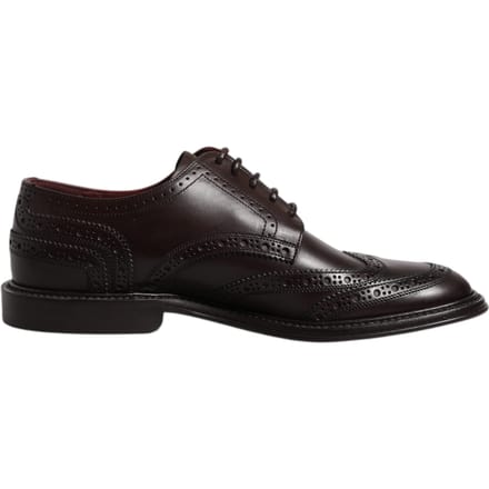 Dolce & Gabbana Bruine Leren Derby Wingtip Veterschoenen voor Formele Kleding