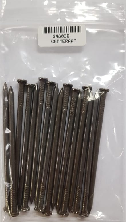Draadnagel – spijker – platkop – 3,5x80 mm – blank staal – constructie en timmerwerk – 100 gram