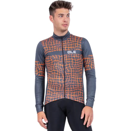 Ale Fietsshirt Lange Mouwen Solid Wall - Oranje - M - Valt klein