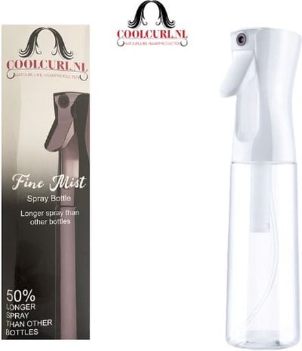 CoolCurl™ kappersspuit 300ml Wit transparen , Mist spray bottle,waterspuit verstuiver,haarspuit voor krullen