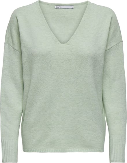 Only Trui Onlrica Life L/s V-neck Pullo Knt N 15224360 Subtle Green Dames Maat - S