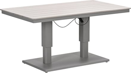 GI Cyprus up&down verstelbare houtlook tuintafel 150x87 cm. - Taupe