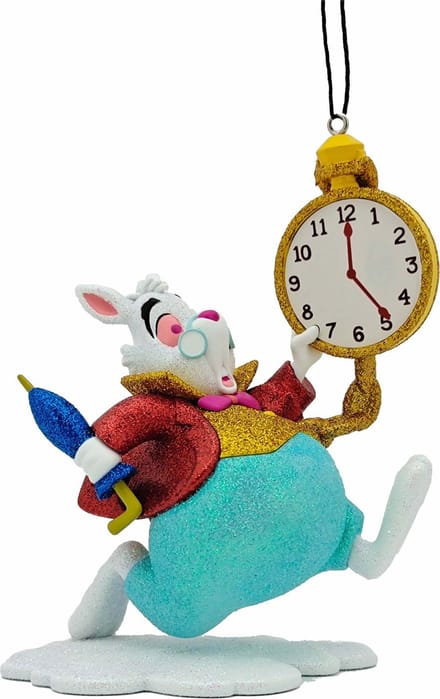 Disney kerstbal - Konijn Alice in Wonderland - 14cm