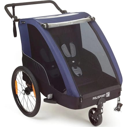 Polisport Kids Trailer Voor Fietsen En Wandelen Grey / Blue